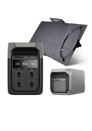 Delta 3 127V + Bateria Extra + 2 Paineis Solares 125W