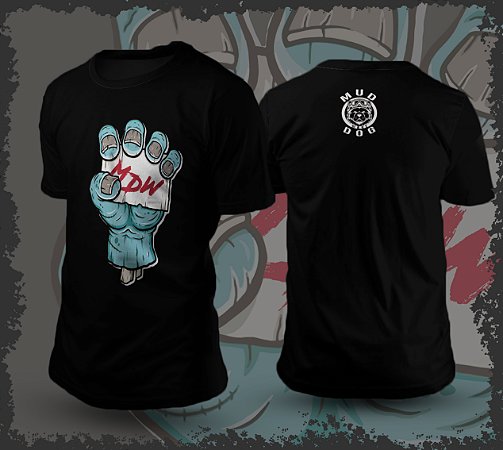 Camiseta Mud Dog   ( Blue Hand Zombie )