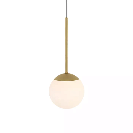 Pendente Redondo 15cm Aluminio e Vidro Dourado Champanhe GSG PD04