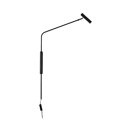 Arandela de Parede Tubinho Articulado 54x37cm Alumínio Preto GSG AR07
