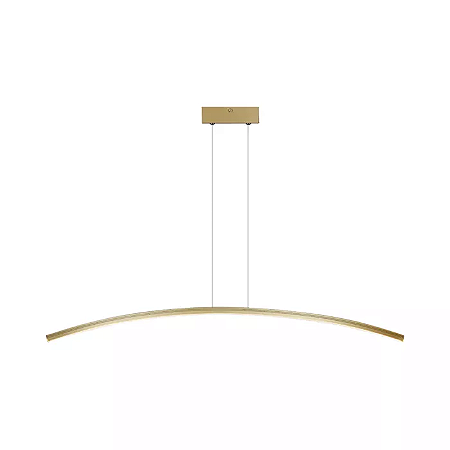 Pendente Curvo LED 24W 3000K 100cm Aluminio Dourado GSG PD18