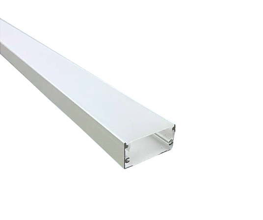 Perfil de Sobrepor 5x2x200cm Alumínio e Acrílico GSG PS06