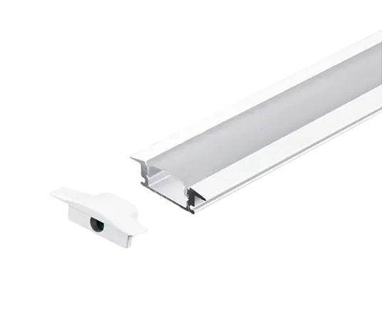 Perfil de Embutir 4x2x200cm Alumínio e Acrílico GSG PE05