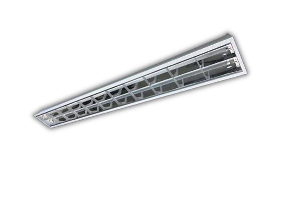 Luminária de Embutir 10 Aletas Brancas 2xT8 5,5x15x124,3cm GSG LE25