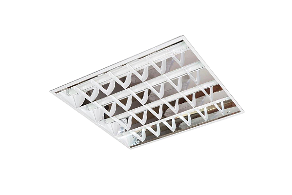 Luminária de Embutir 3 Aletas Brancas 4xT8 5,5x61,8x63,5cm GSG LE26