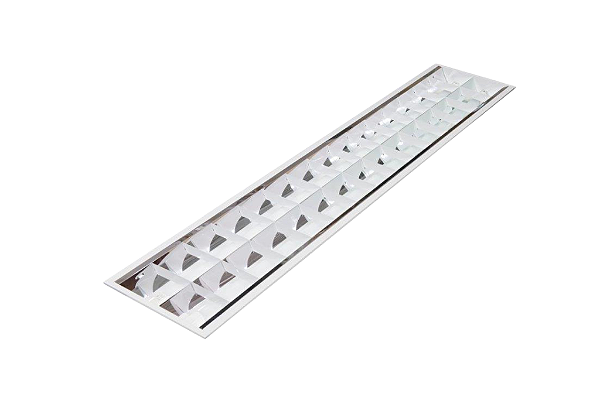 Luminária de Embutir 14 Aletas Brancas 2xT8 5,5x15x124,3cm GSG LE35