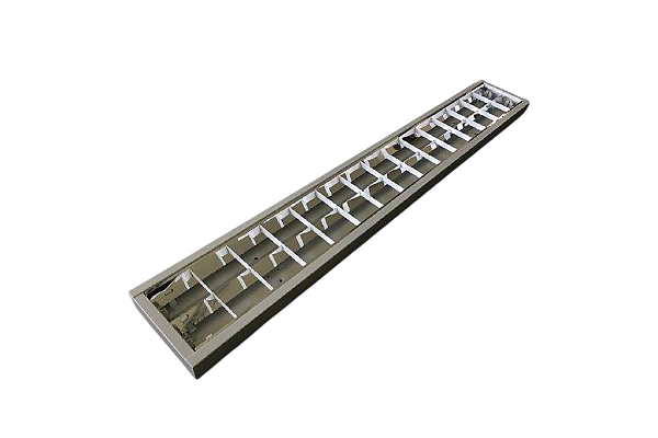 Luminária de Sobrepor 14 Aletas Brancas 2xT8 7x26x125,5cm GSG LS22