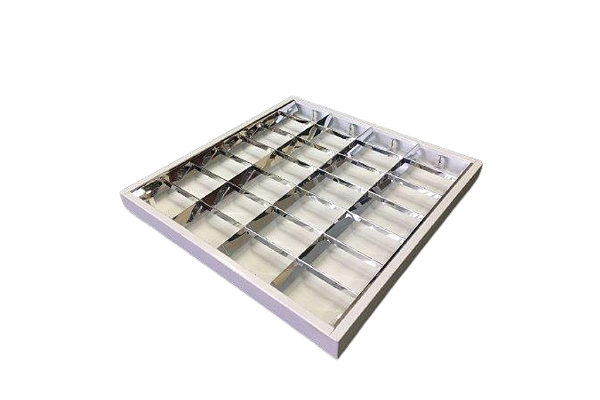 Luminária de Sobrepor 6 Aletas 4xT8 5,5x62x63cm GSG LS35