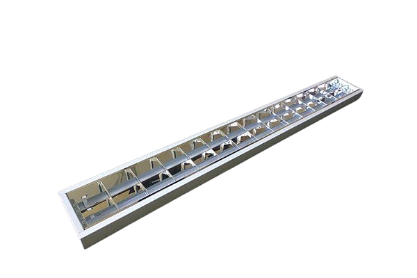 Luminária de Sobrepor 14 Aletas 4xT8 5,5x62x125cm GSG LS36