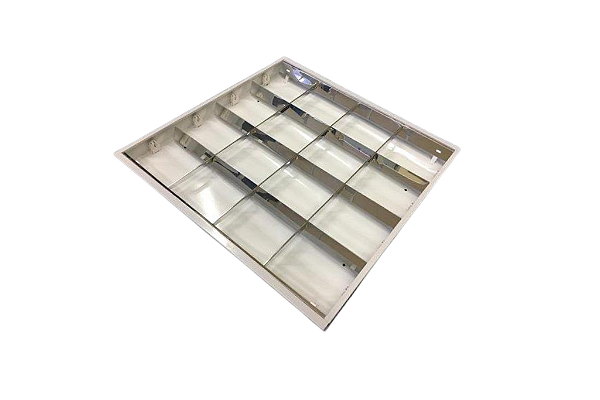 Luminária de Embutir 3 Aletas 2xT8 5,5x61,8x61,8cm GSG LE57