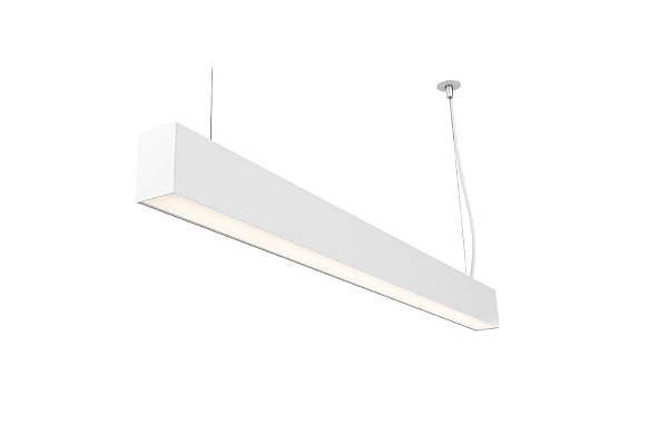 Pendente Retangular com Difusor 2xT8 7x8x62,5cm Alumínio GSG LS57