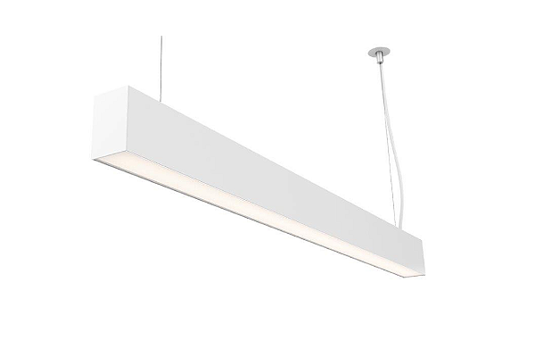 Pendente Retangular com Difusor 2xT8 7x8x125cm Alumínio GSG LS58