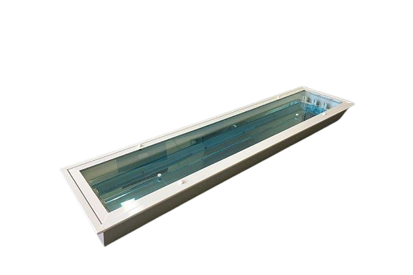 Luminária de Embutir Hermética 2xT8 12x30,5x124,3cm Alumínio GSG LE72