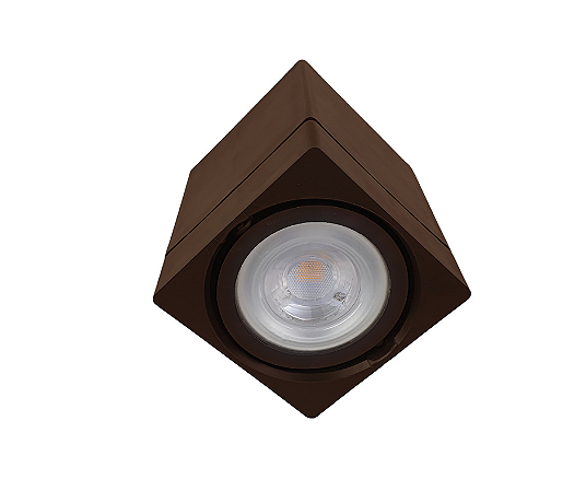 Spot de Sobrepor Quadrado para PAR20 12,5x9x9cm Marrom GSG SP08
