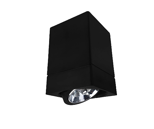 Spot de Sobrepor Quadrado para AR70 12,5x9x9cm Preto GSG SP09