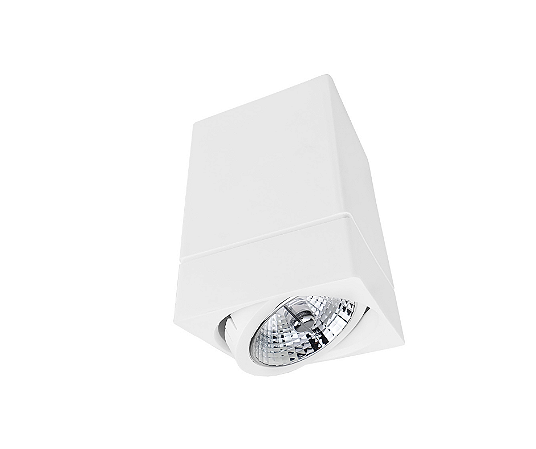 Spot de Sobrepor Quadrado para AR70 12,5x9x9cm Branco GSG SP10