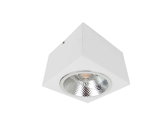 Spot de Sobrepor Quadrado para AR111 12,5x8,5cm Branco GSG SP16