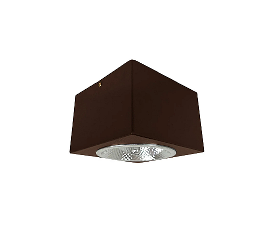 Spot de Sobrepor Quadrado para AR111 12,5x8,5cm Marrom GSG SP17