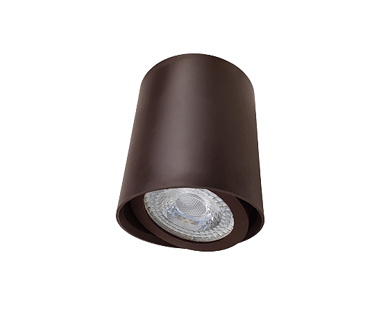 Spot de Sobrepor Redondo para Dicroica 7,5x6,5cm Marrom GSG SP32