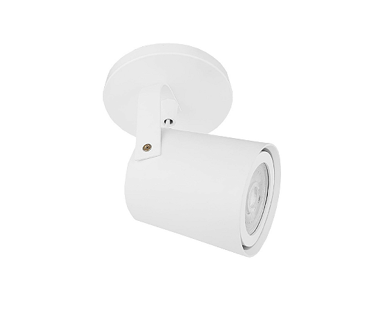 Spot Arandela Redondo para Dicroica 7,5x6,5cm Branco GSG SP40