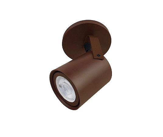 Spot Arandela Redondo para Dicroica 7,5x6,5cm Marrom GSG SP41