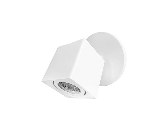 Spot Arandela Quadrado para Dicroica 7,5x7x7cm Branco GSG SP46