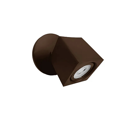 Spot Arandela Quadrado para Dicroica 7,5x7x7cm Marrom GSG SP47