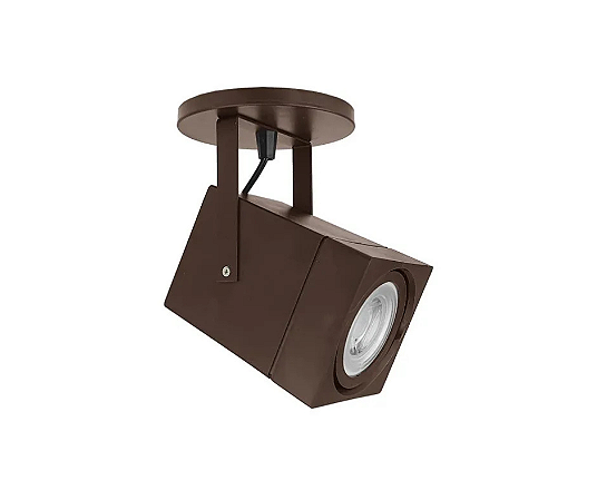 Spot Arandela Quadrado para PAR20 12,5x9x9cm Marrom GSG SP50