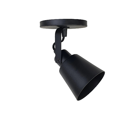 Spot Arandela Cônico para Dicroica 9x7cm Preto GSG SP51