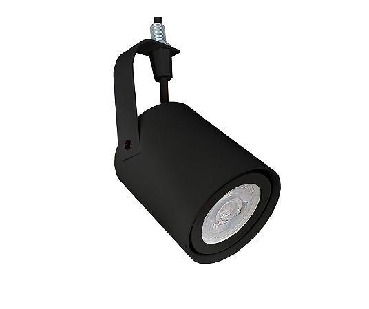 Spot Redondo para Perfilado e Trilho para PAR20 7x7cm Preto GSG SP60