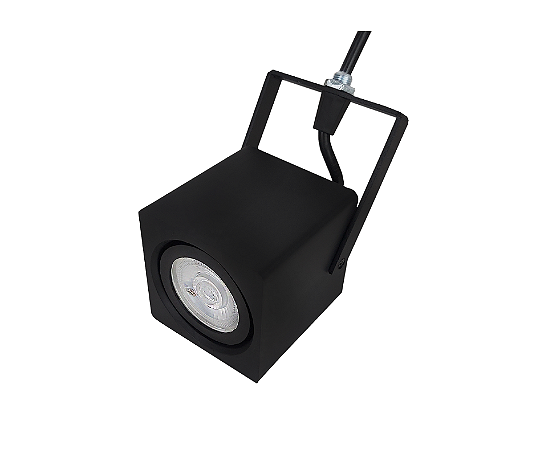 Spot para Perfilado e Trilho para Dicroica 7,5x7,5cm Preto GSG SP63