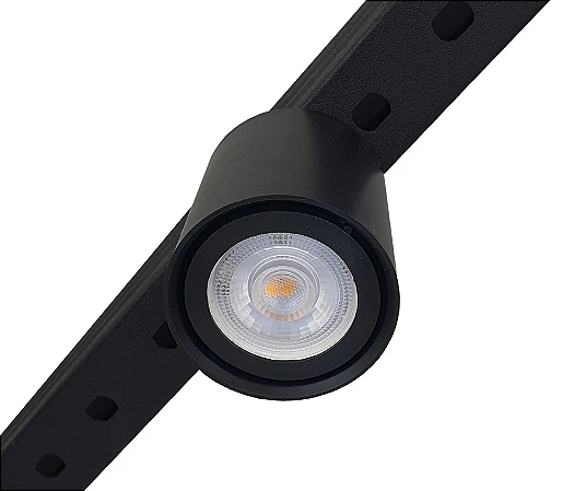 Spot Sobrepor para Perfilado para Dicroica 7,5x6,5cm Preto GSG SP75