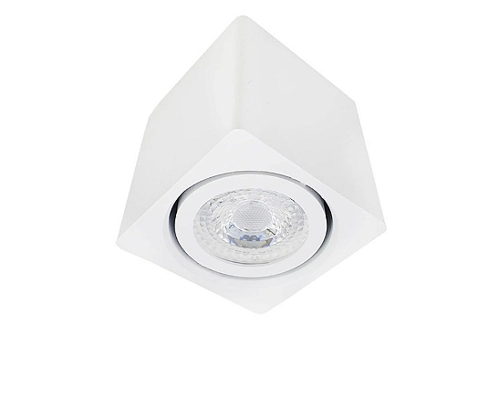 Spot Sobrepor para Perfilado para Dicroica 7x7cm Branco GSG SP79