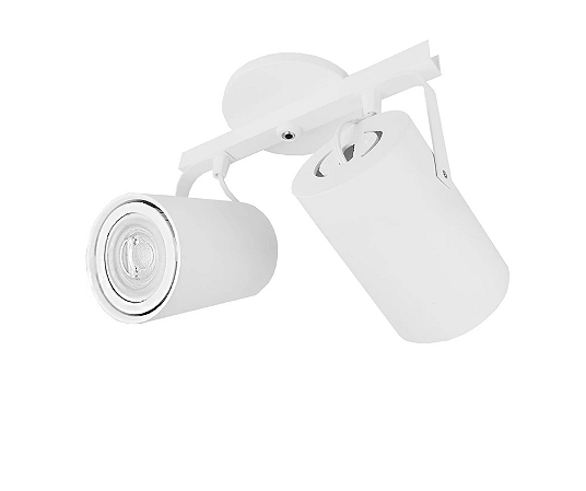 Spot Sobrepor Redondo Duplo para PAR20 9x25cm Branco GSG SP85