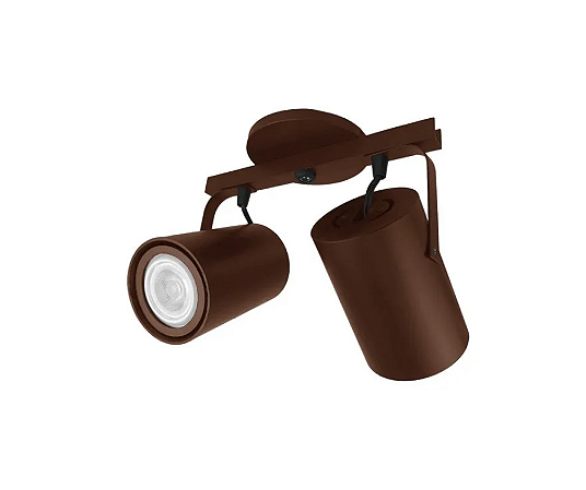 Spot Sobrepor Redondo Duplo para PAR20 9x25cm Marrom GSG SP86
