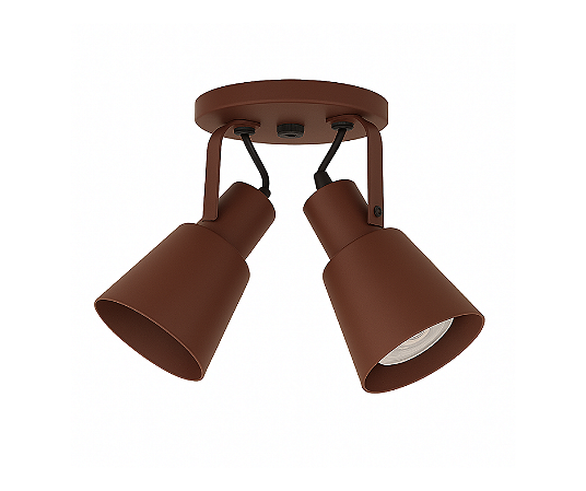 Spot Sobrepor Cônico Duplo para Dicroica 12x8x7cm Marrom GSG SP95