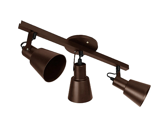 Trilho com Três Spots Cônicos para PAR20 45cm Branco GSG SP125