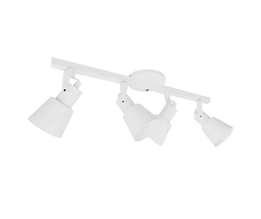 Trilho com Quatro Spots Cônicos para PAR20 55cm Branco GSG SP127