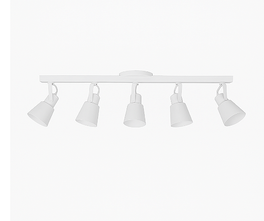 Trilho com Cinco Spots Cônicos para PAR20 65cm Branco GSG SP130