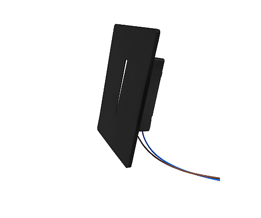 Balizador de Embutir Friso Caixinha 4x2 1xG9 12x8x4cm Preto GSG BZ04
