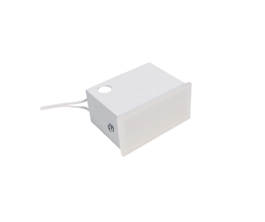 Balizador de Embutir No Frame Retangular 1xG9 4x8x6cm Branco GSG BZ10