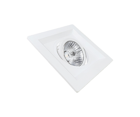 Spot de Embutir Recuado Quadrado para AR70 14x14cm Branco SP139