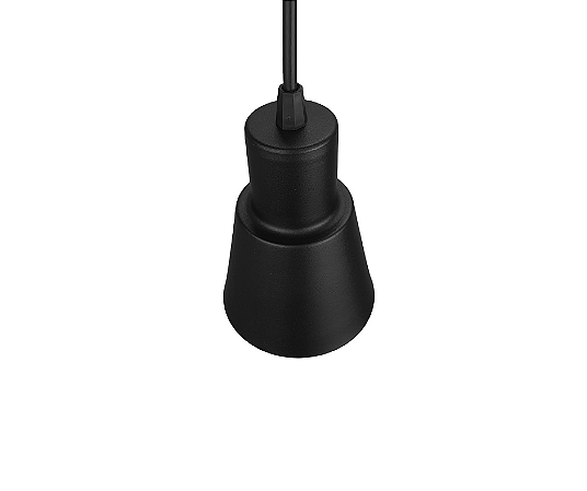Pendente Cone 1xE27 12x8,5cm Alumínio Preto GSG PD23