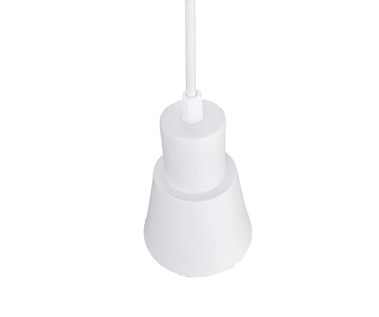 Pendente Cone 1xE27 12x8,5cm Alumínio Branco GSG PD24