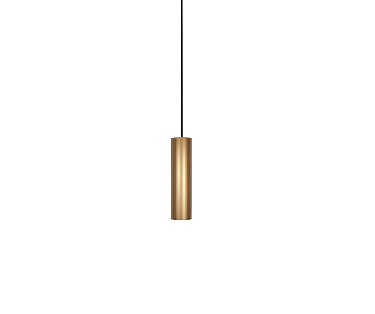 Pendente Tubo 1xGU10 20x5cm Alumínio Dourado GSG PD31