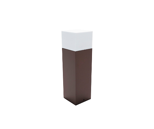 Poste Balizador 1xE27 26x7,6x7,6cm Alumínio Marrom GSG PB09