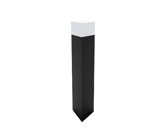Poste Balizador 1xE27 50x7,6x7,6cm Alumínio Preto GSG PB19