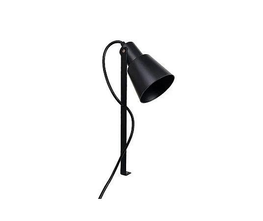 Poste Balizador Cônico 1xE27 30cm Alumínio Preto GSG PB37
