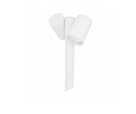 Poste Balizador Duplo 2xE27 40x22cm Alumínio Branco GSG PB47