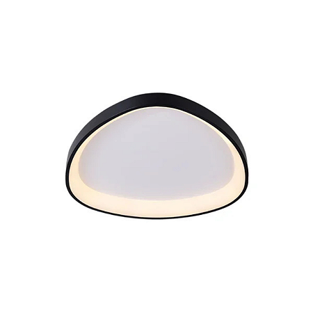 Plafon LED 54W 3000K 42cm Acrílico e Metal Preto Sindora QX05622